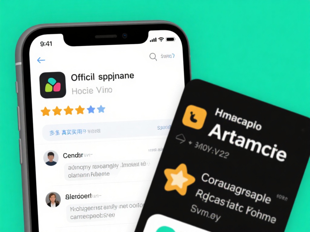 关注应用评分和评论：官方应用通常有较高的评分和大量